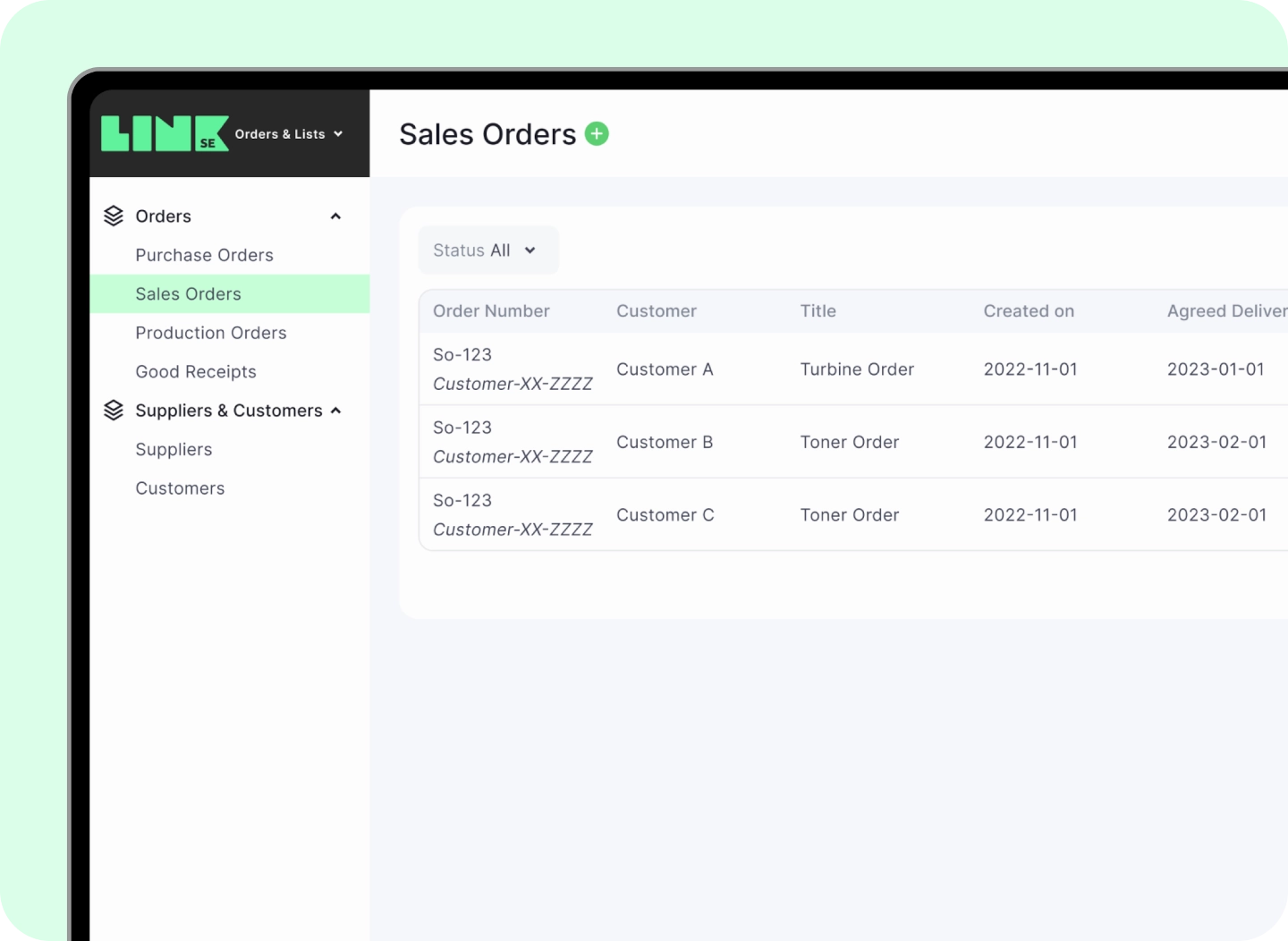 Order tracking and batch level traceability interface
